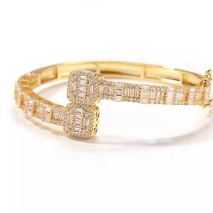 baguette square bracelet bangle Anniversary